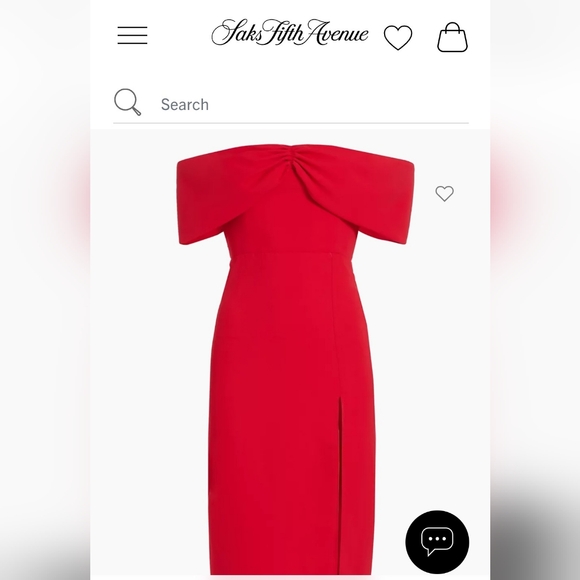 Amanda Uprichard Darien Off The Shoulder, Slit, Midi Dress in Lipstick Red 6 NWT - Picture 3 of 12